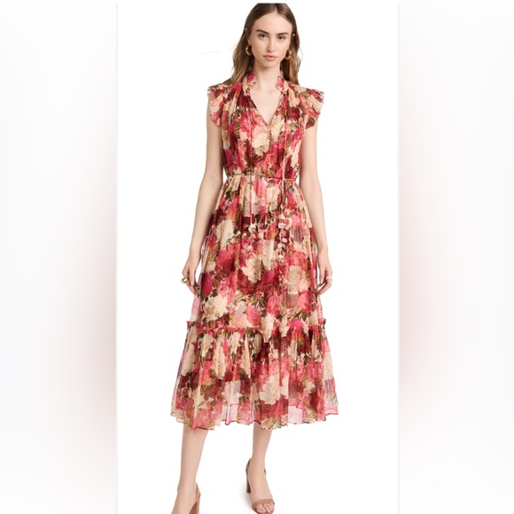 Zimmermann Multicolor Sleeveless Floral Dress - Picture 1 of 10